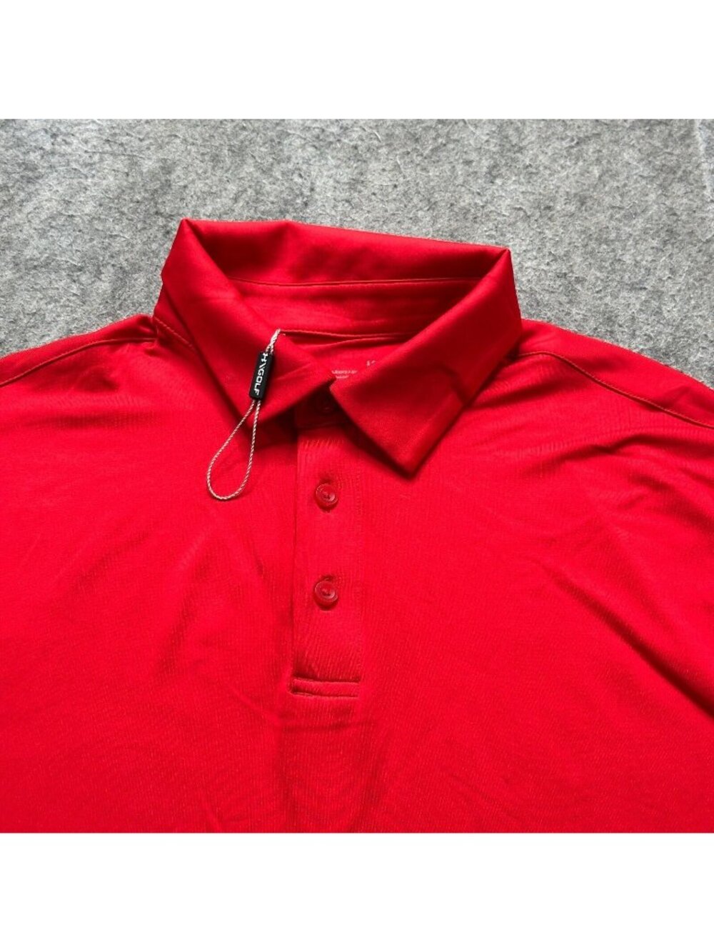 Under Armour Polo Shirt Men L Red Stretch Performance UV Protection Loose